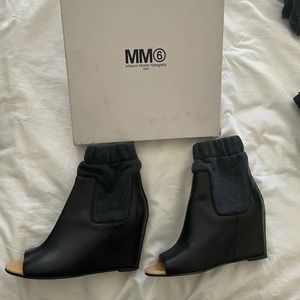 COPY - MM6 wedge open toe boots